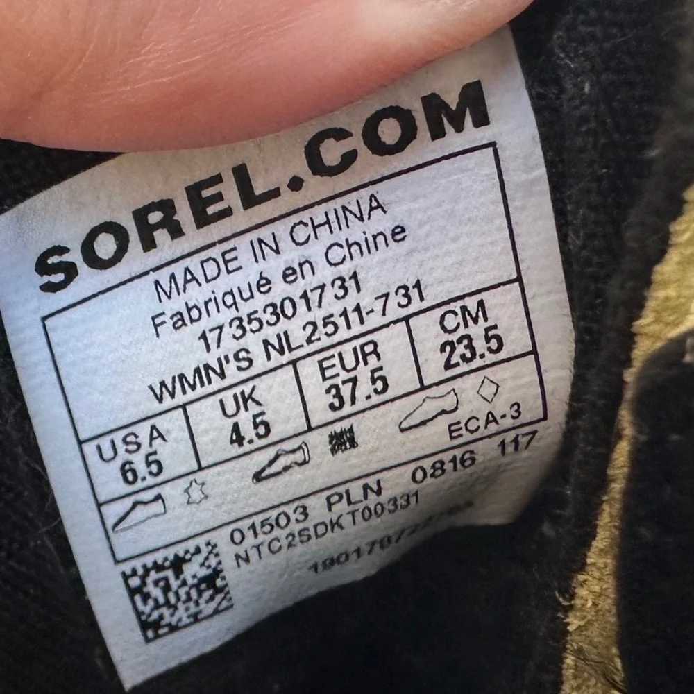 Sorel Out N About Rain Boots Yellow Black Waterproof Duck Boots 6.5